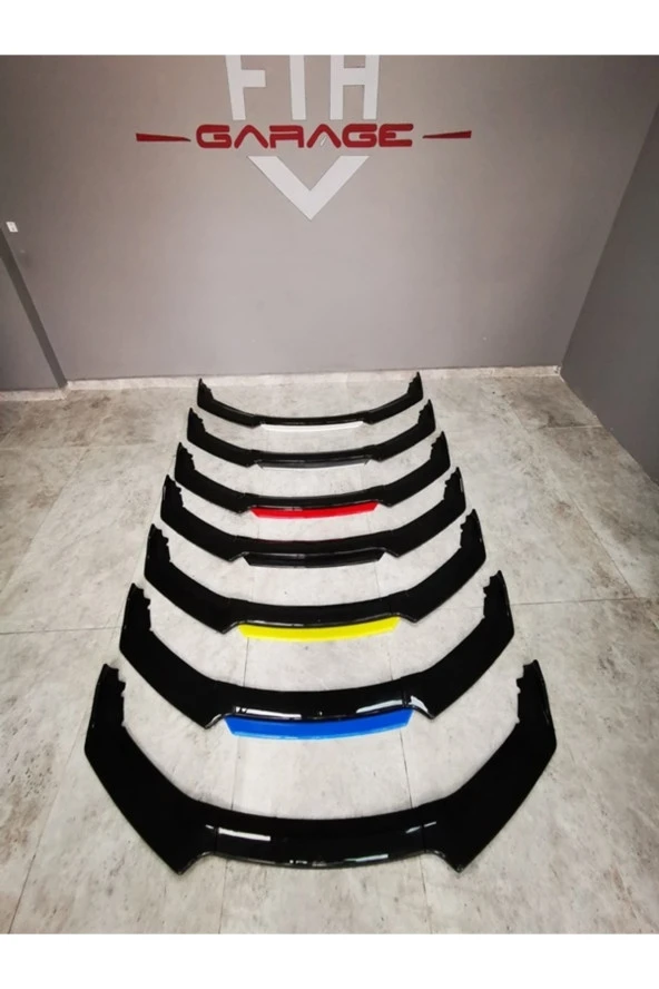 4 Parça Ön Lip Üniversal (orjinal) Piano Black Kırmızı-mavi-sarı-gri-beyaz ürün görseli 1