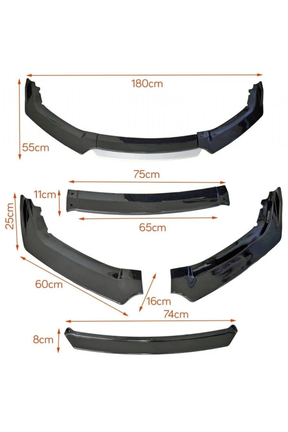 Renault Clio Symbol Uyumlu Lip  4 Parça 2004-2008 ürün görseli 1
