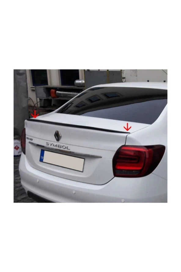 Spoiler Renault Symbol Bagaj Üzeri Çıta - Spoiler Pianoblack - Parlak Siyah + Çift Taraflı Bantlı ürün görseli 1