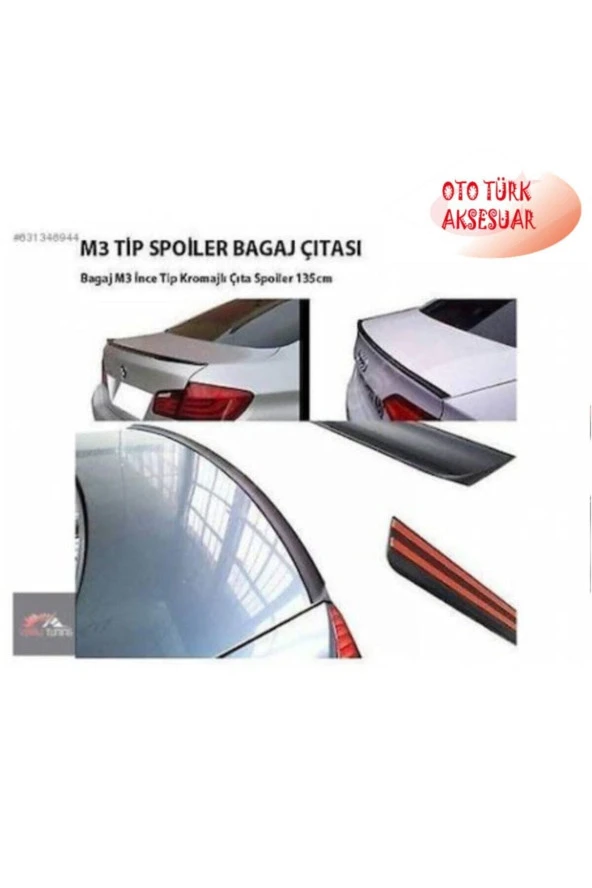 M3 Universal Bagaj Üstü Kauçuk Spoiler Dar 135 X 3,5 Cm ürün görseli 1