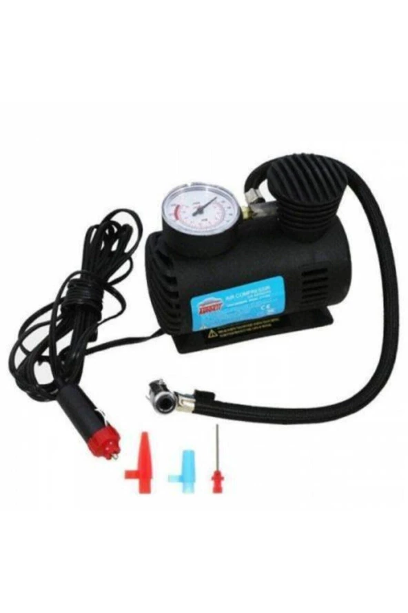 Taşınabilir Oto Çakmaklık Girişli 12v Elektrikli Şişirme Pompası Araç Hava Kompresörü ürün görseli 1