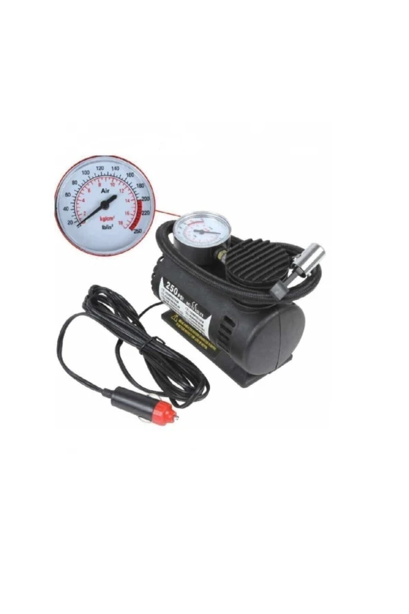 Oto Araç Mini Kompresör Hava Kompresörü 12 V 150 Psı Araba Hava Pompası Lastik Şişirici Taşınabilir ürün görseli 1
