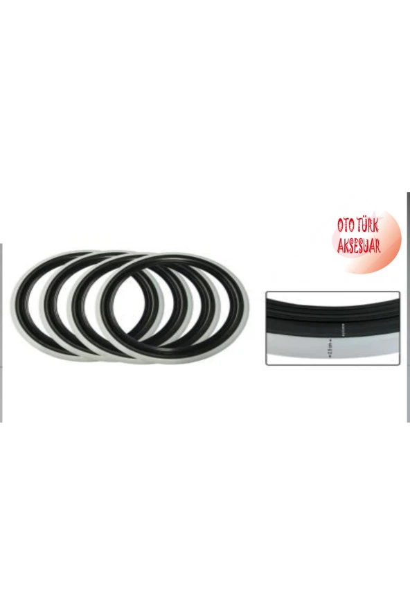 Siyah Beyaz Lastik Yanağı 4 lü Set 16 inç ürün görseli 1