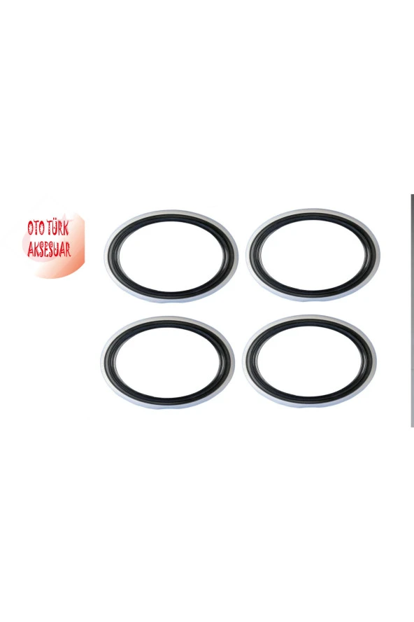 Siyah Beyaz Lastik Yanağı 4 lü Set 17.5 inç ürün görseli 1