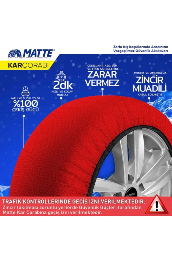 Kar Çorabı - Active - 205 55 R16 Medıum - Resim 3