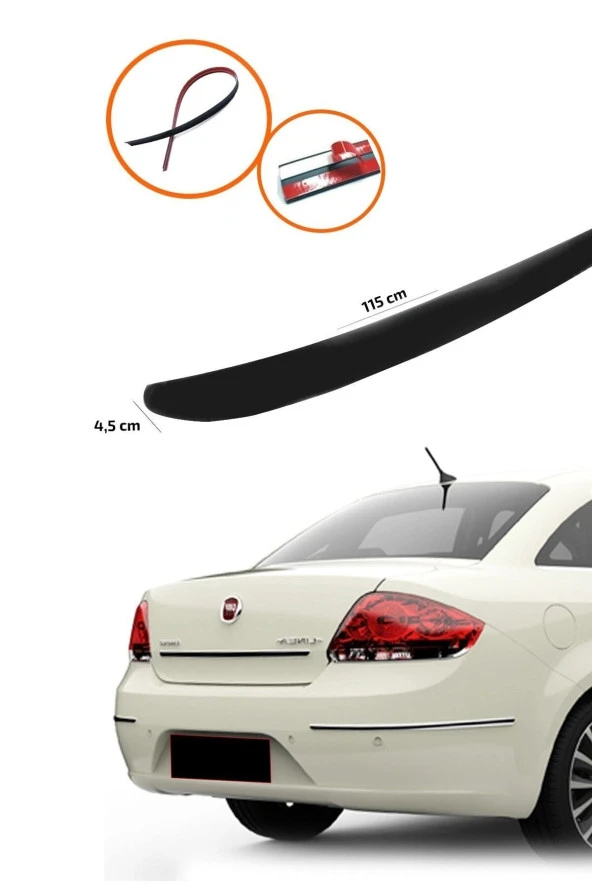 Fiat Linea Bagaj Üstü Spoiler Piano Black ürün görseli 1