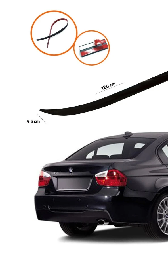 Bmw E90 Bagaj Üstü Spoiler Piano Black ürün görseli 1