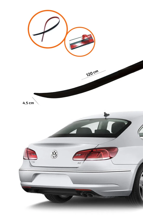Vw Passat Cc Bagaj Üstü Spoiler Piano Black ürün görseli 1