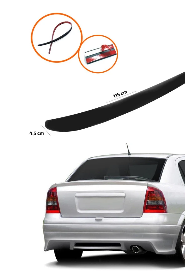 Opel Astra G Bagaj Üstü Spoiler Piano Black ürün görseli 1