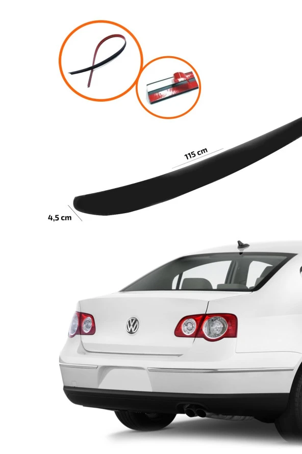 Vw Passat B6 Bagaj Üstü Spoiler Piano Black ürün görseli 1