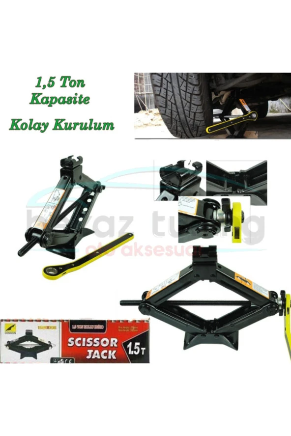 Kriko Cırcırlı Renault Tip Kurba Akordion 1,5 Ton Kapasiteli ürün görseli 1