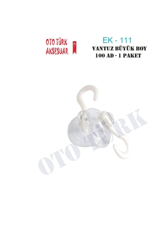 Büyük Boy Vantuz Vakum Öpücük Vantuzlu Askı Öpücük Askı 100 Adet ürün görseli 1