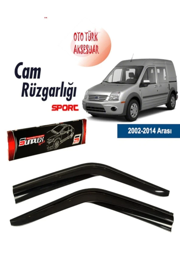 Ford Connect 2002-2014 Mugen Cam Rüzgarlığı Ön Sunplex ürün görseli 1