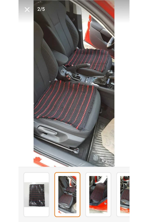 Terletmez Oto Kilim Ön Ve Arka 3 Lü Serme Set Oto Minderi ürün görseli 1