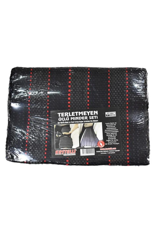 Terletmez 3lü Minder Set(kırmızı) ( N11-437) ürün görseli 1