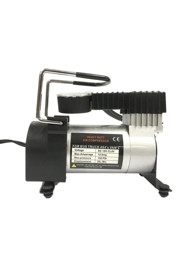 Oto Lastik Hava Kompresörü Metal Gövde, Çakmaklıklı, 12v 150 Psi ürün görseli 1