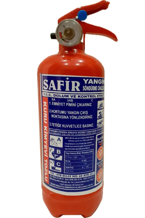 Yangın Söndürme Tüpü 1 Kg - Araç Yangın Tüpü ürün görseli 1