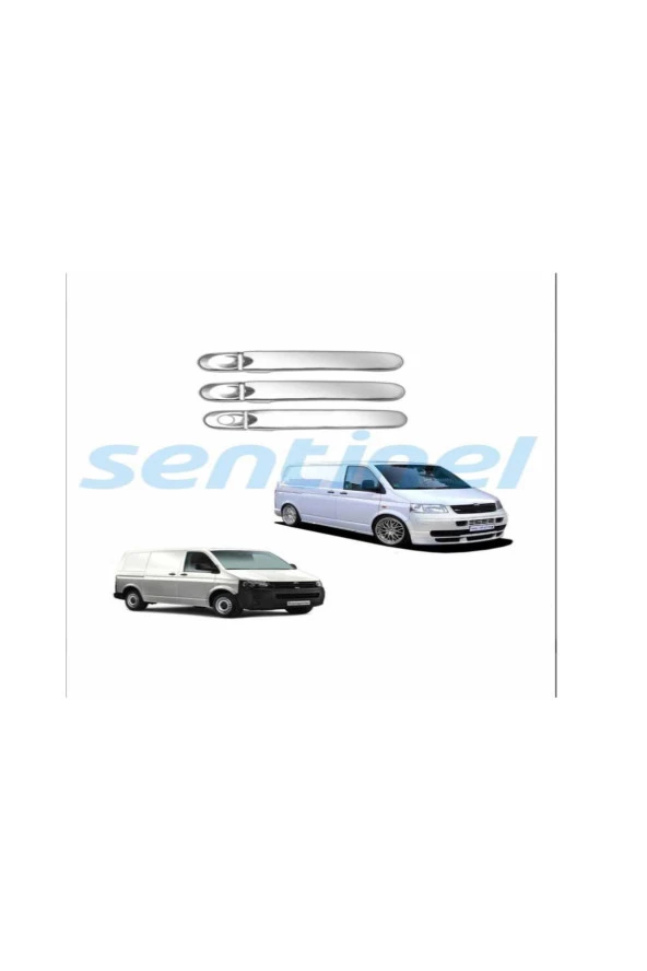 VW Transporter T6 Krom Kapı Kolu 3 Kapı Paslanmaz Çelik 6 Parça - Resim 2