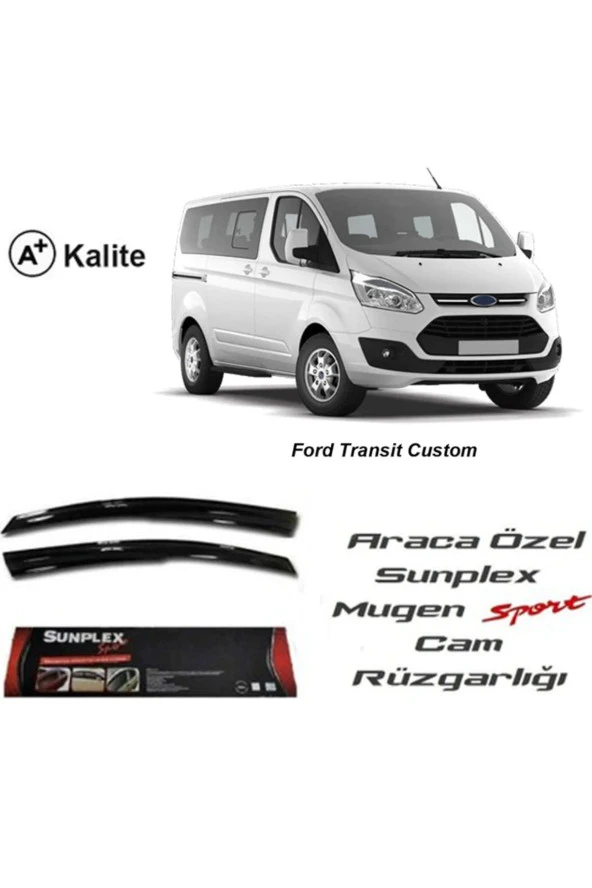 Ford Transit Custom Cam Rüzgarlığı Mugen Tip Sunplex Ön 2li ürün görseli 1