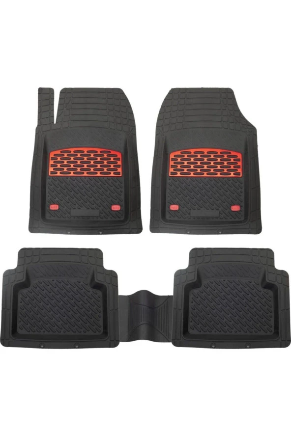 Safir Ford Focus 1 1998-2004 Krom Kırmızı Derin Havuzlu 3d Paspas ürün görseli 1