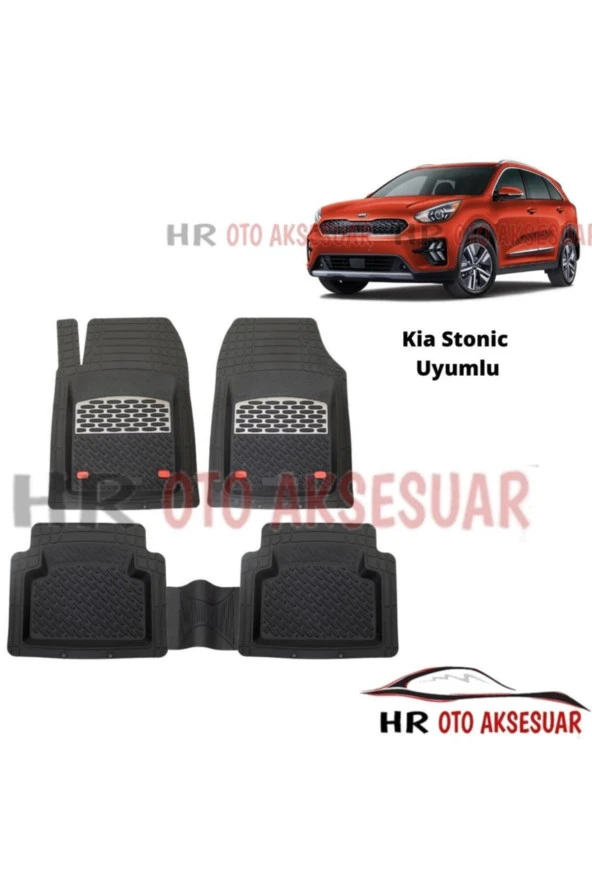 Kia Stonic Uyumlu Derin Havuzlu Krom Karbon 3d Paspas ürün görseli 1