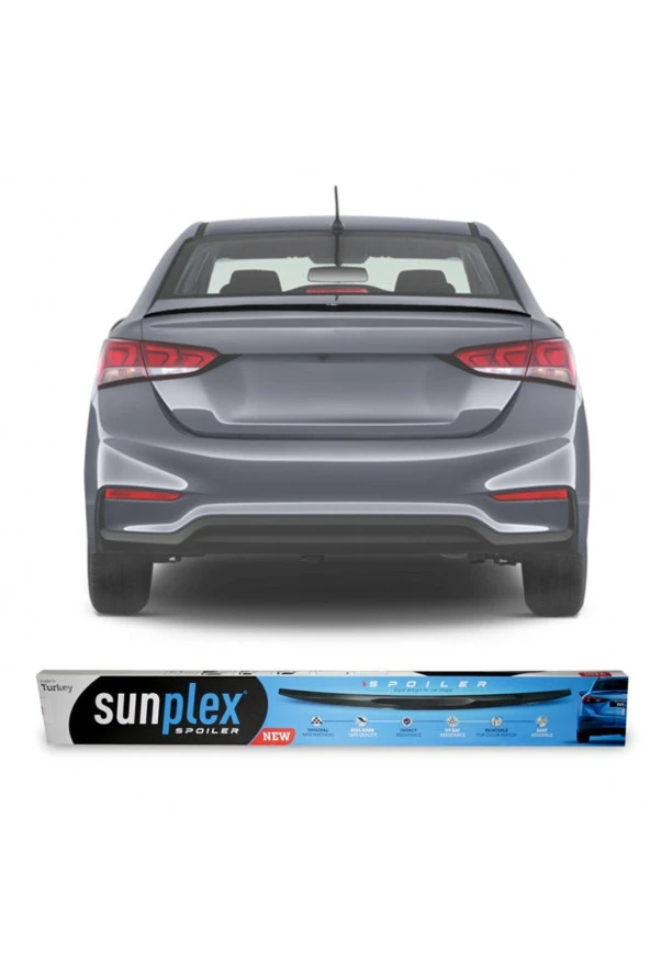 Sunplex Hyundai Accent Blue Bagaj Üstü Spoiler Piano Black ürün görseli 1