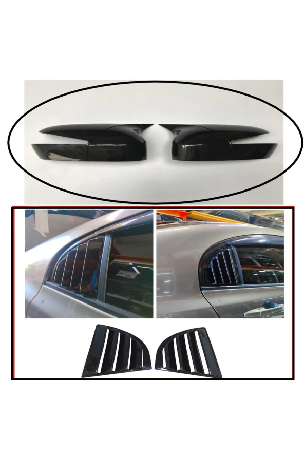Honda Civic FD6 Yarasa Batman Ayna ve Kelebek Cam Rüzgarlığı 2li ürün görseli 1