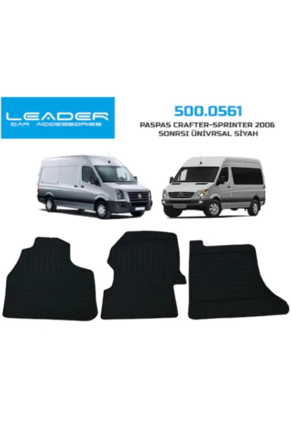 Vw Crafter Mercedes Sprinter Minibüs Ve Panelvan Kauçuk Paspas Ön ürün görseli 1