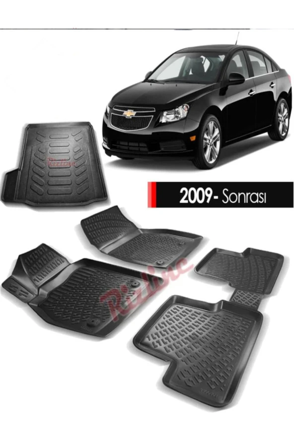 Chevrolet Cruze Sedan 3d Paspas 3d Bagaj Havuzu Set ürün görseli 1