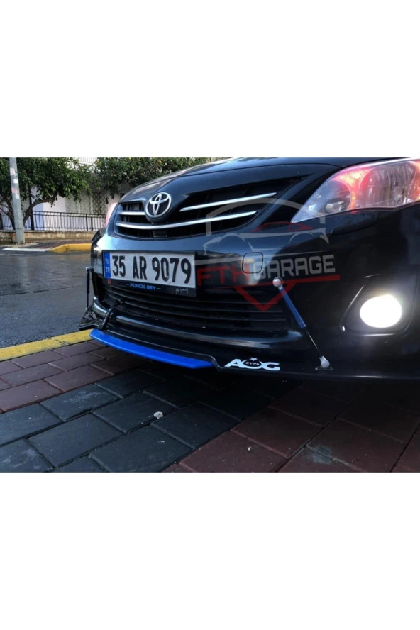 Toyota Corolla Kırmızı Sarı Mavi Dilli Ön Lip 4 Parça ürün görseli 1