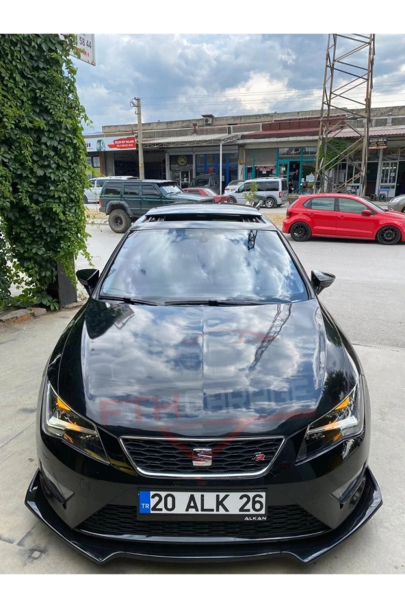 Seat Leon Mk3 Ön Lip - Esnek 3 Parça Kanatlı Lip - Resim 2