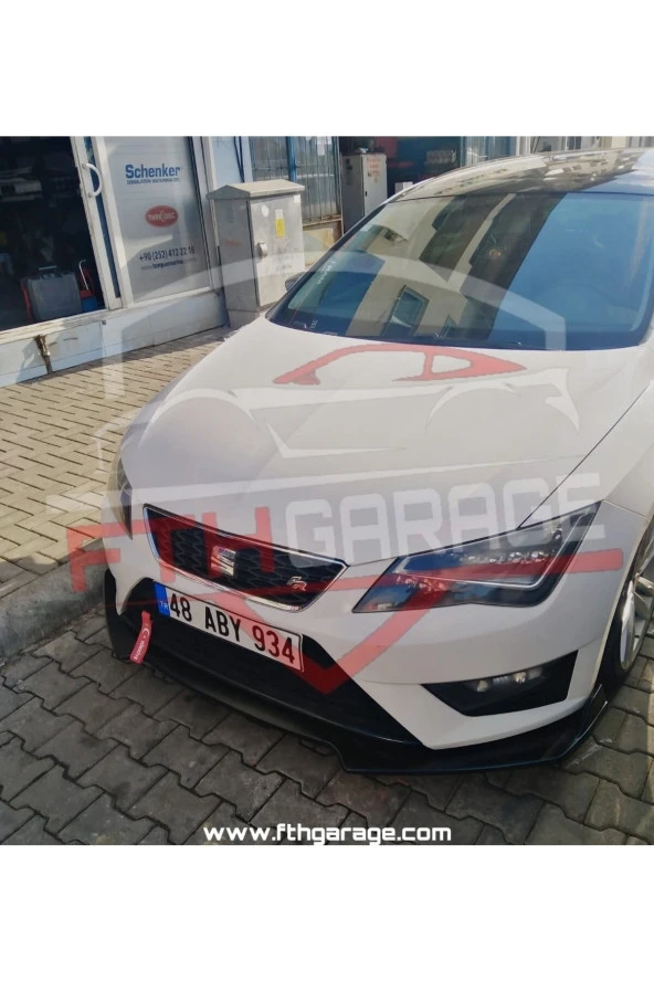 Seat Leon Mk3 Ön Lip - Esnek 3 Parça Kanatlı Lip - Resim 3