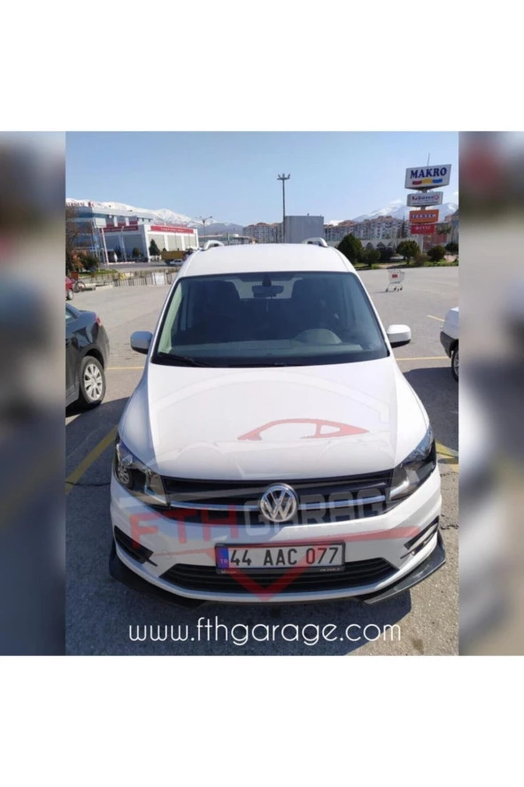 Volkswagen Caddy - 3 Parça Kanatlı Ön Lip Piano Black ürün görseli 1