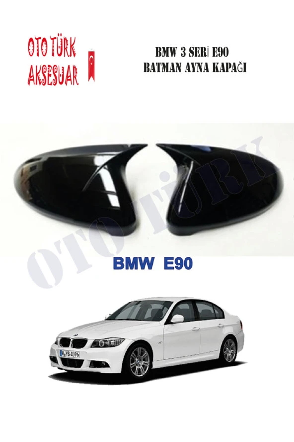 Bmw 3 E90 Yarasa Batman Ayna Kapağı 2006-2013 MAKYAJLI Kasalar İçin ürün görseli 1