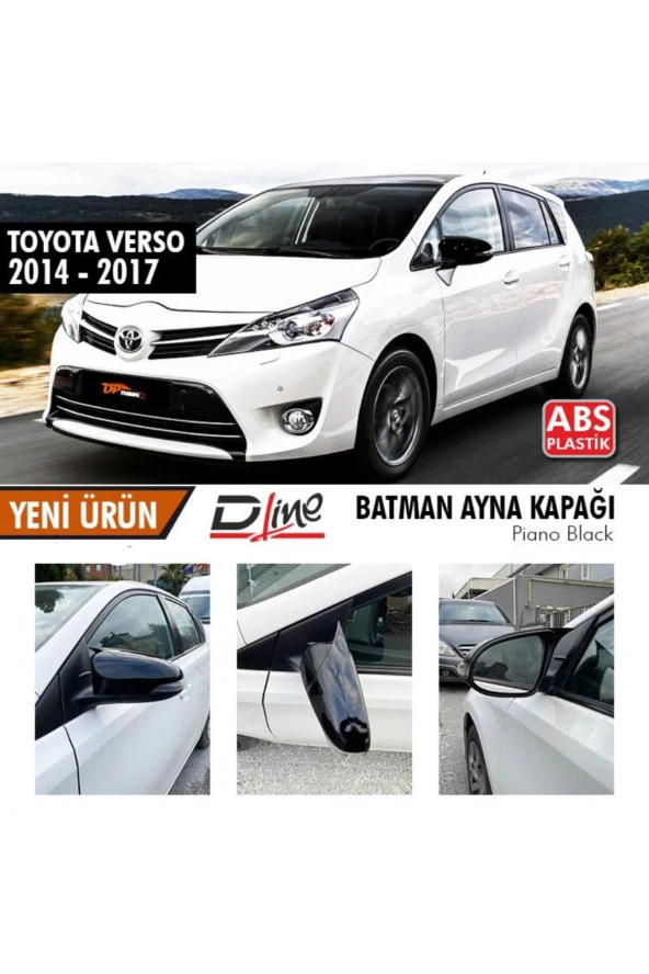 TOYOTA VERSO 2014-2017 YARASA BATMAN AYNA KAPAĞI PİANO BLACK ürün görseli 1