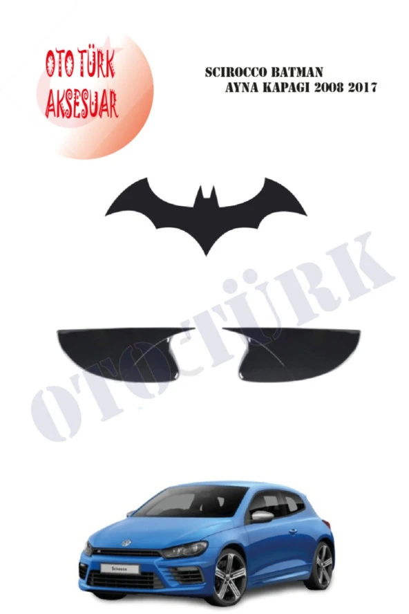Volkswagen Scırocco Yarasa Batman Ayna Kapağı 2008 2017 ürün görseli 1