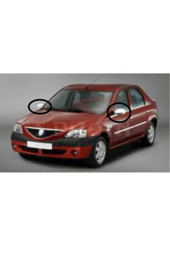 Dacia Logan Abs Krom Ayna Kapağı 2 Parça 2004-2010 İçin Uygun ürün görseli 1