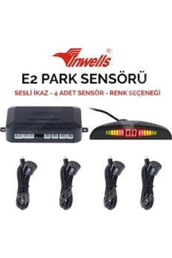 Inwels	park Sensoru Sesli E2 4 Sensorlu Ekranlı Siyah ürün görseli 1