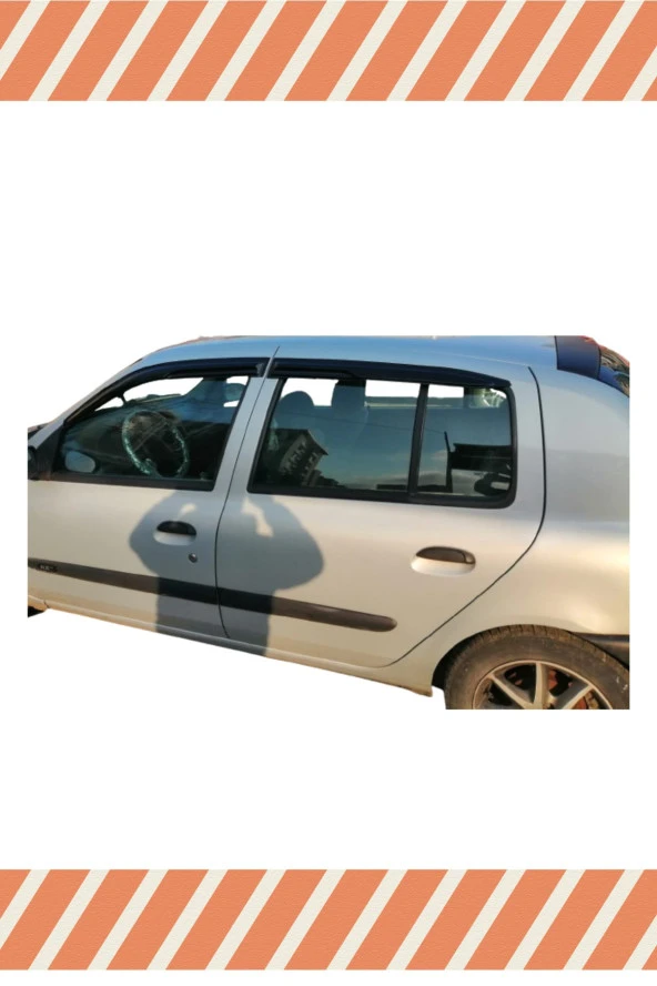 Renault Clio 2 Hb 1999 -2008 Modellerine Özel 4’lü Mügen Tip Cam Rüzgarlığı ürün görseli 1