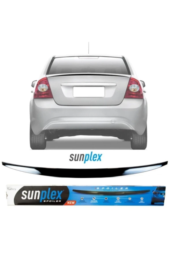 Ford Focus 2 Sedan Bagaj Üstü Spoiler Piano Black Enjeksiyon Baskı 2004-2010 ürün görseli 1