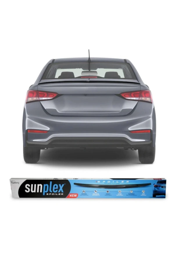 Hyundai Accent Blue Bagaj Üstü Spoiler Piano Black 11-18 ürün görseli 1