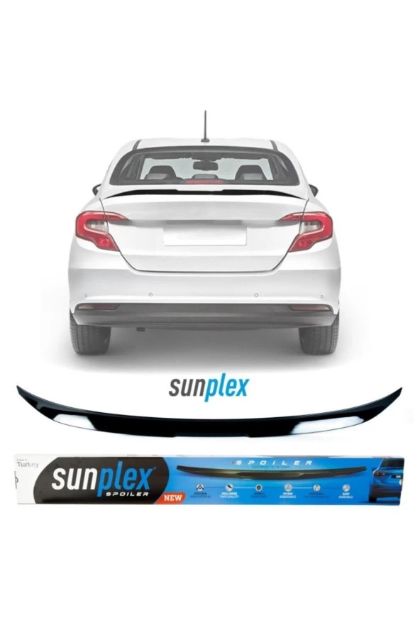Fiat Egea Sedan Bagaj Üstü Spoiler Piano Black Enjeksiyon Baskı 2015-2022 ürün görseli 1