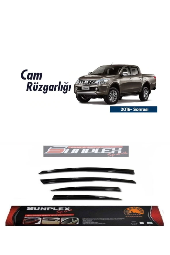 Mıtsubıshı L200 Trıtıon 2016 Sonrası Uyumlu Mugen Cam Rüzgarlığı Ön-Arka ürün görseli 1