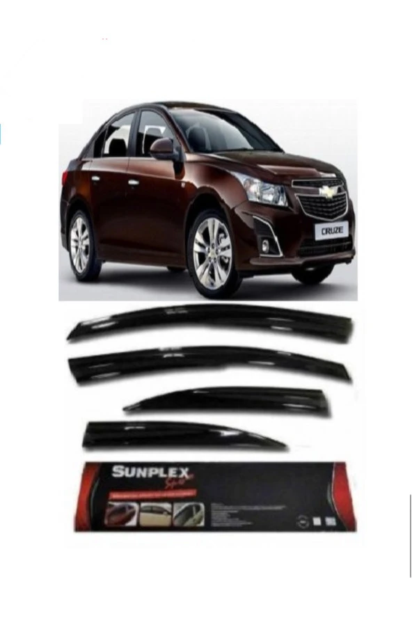 Chevrolet Cruze 2008-2017 Mugen Cam Rüzgarlığı Ön-Arka ürün görseli 1