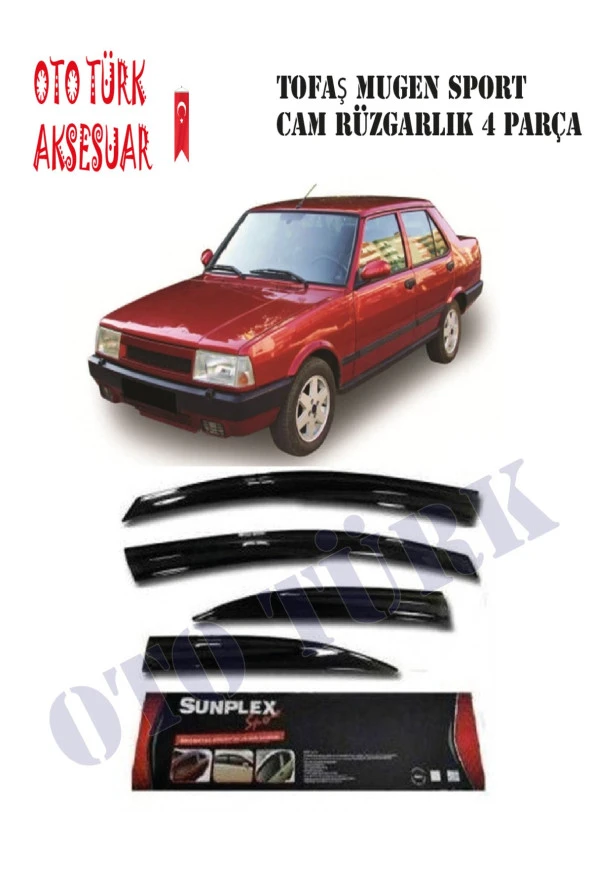 Tofaş Kartal Mugen Sport Cam Rüzgarlığı Ön-Arka Sunplex A+ Kalite ürün görseli 1