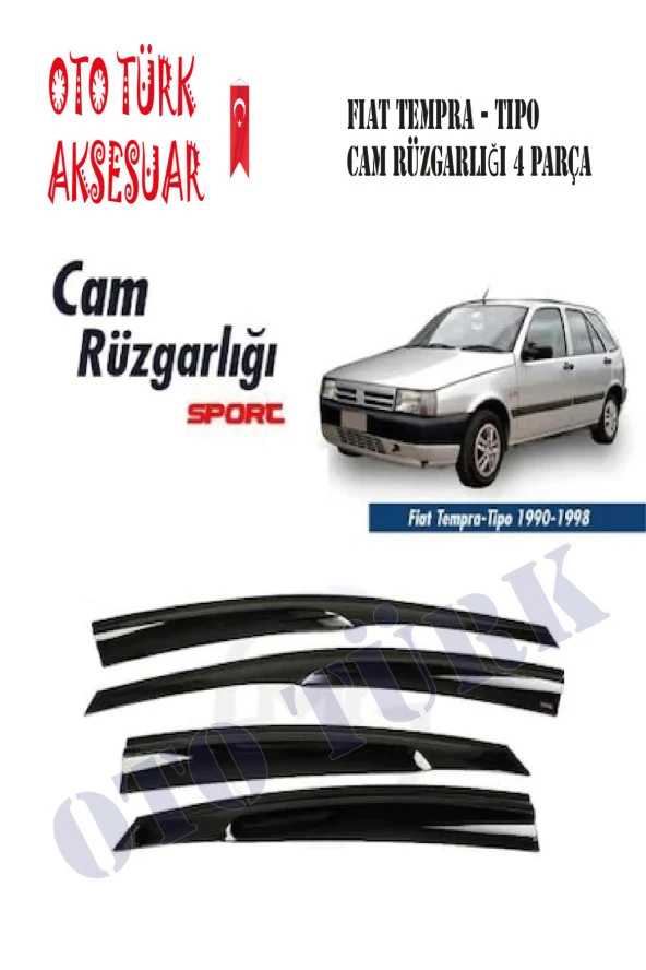 Fiat Tempra Mugen Cam Rüzgarlığı Ön Arka Sunplex A+ Kalite 90-98 ürün görseli 1
