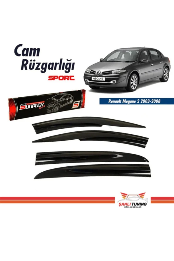 Renault Megane 2 Sedan Cam Rüzgarlığı Mugen Cam Rüzgarlığı ürün görseli 1