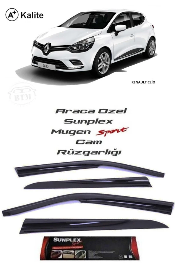 Renault Clio 4 Cam Rüzgarlığı Marka Mugen 4lü ürün görseli 1