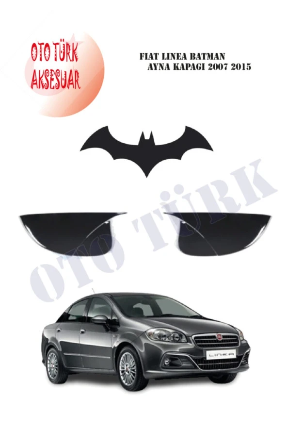 Fiat Linea Yarasa Batman Ayna Kapağı 2007 2015 ürün görseli 1