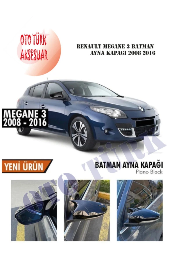 Renault Megane 3 Yarasa Batman Ayna Kapağı 2008 2016 ürün görseli 1